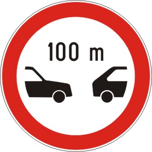 Najmanje odstojanje izmedju vozila 