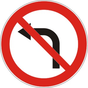 &rsquo;Zabrana skretanja ulevo 