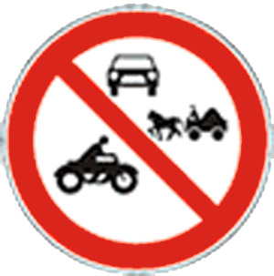 Zabrana saobracaja za sva vozila na motorni pogon i zaprezna vozila