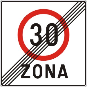 zavrsetak zone 30 km/h