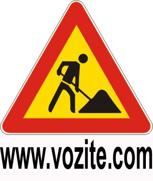  Znak    '' Radovi na putu '' 